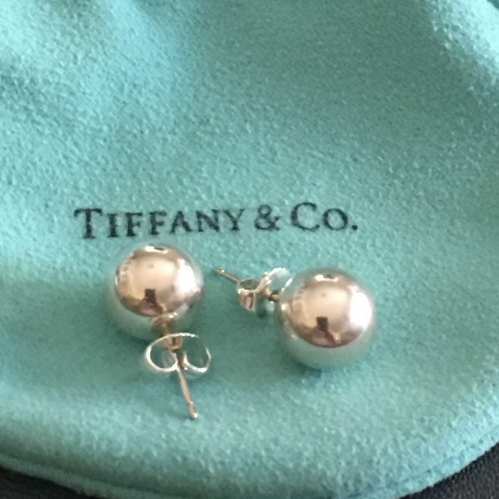 COPY - Tiffany & CO HD Bead 8mm stud earrings silver